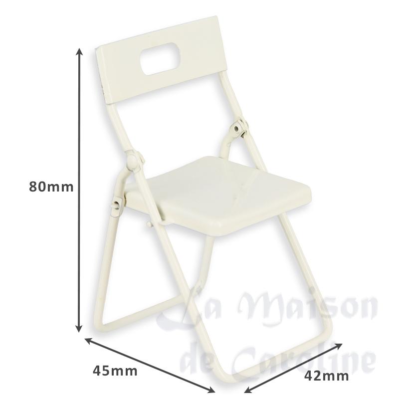 folding hair metal white miniature furniture 1:12 photo 2 folding hair metal white miniature furniture 1:12 photo 2