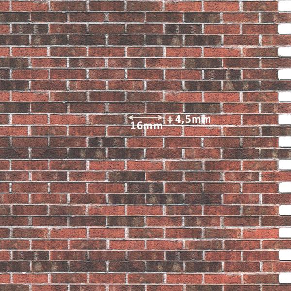 dark red brick panel 3d for dollhouses 1:12 photo 2