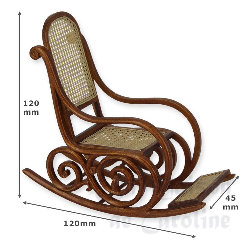 rocking walnut miniature 1:12 Bilder 1