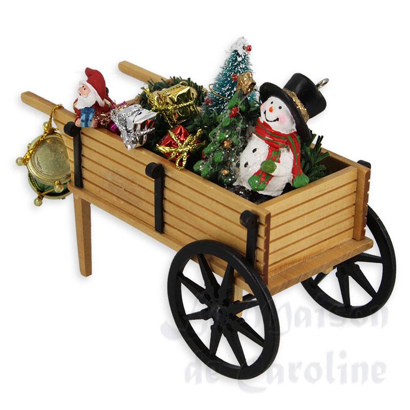 trolley with christmas kit - 9 pcs miniature 1:12 Bilder 1