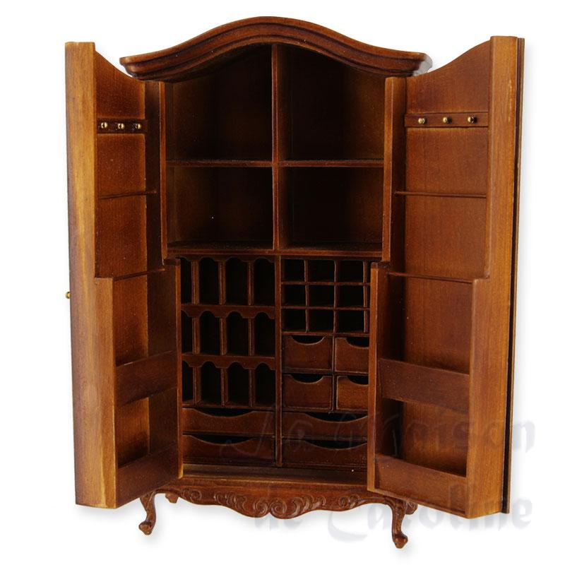 treasure cabinet walnut miniature 1:12 Bilder 2