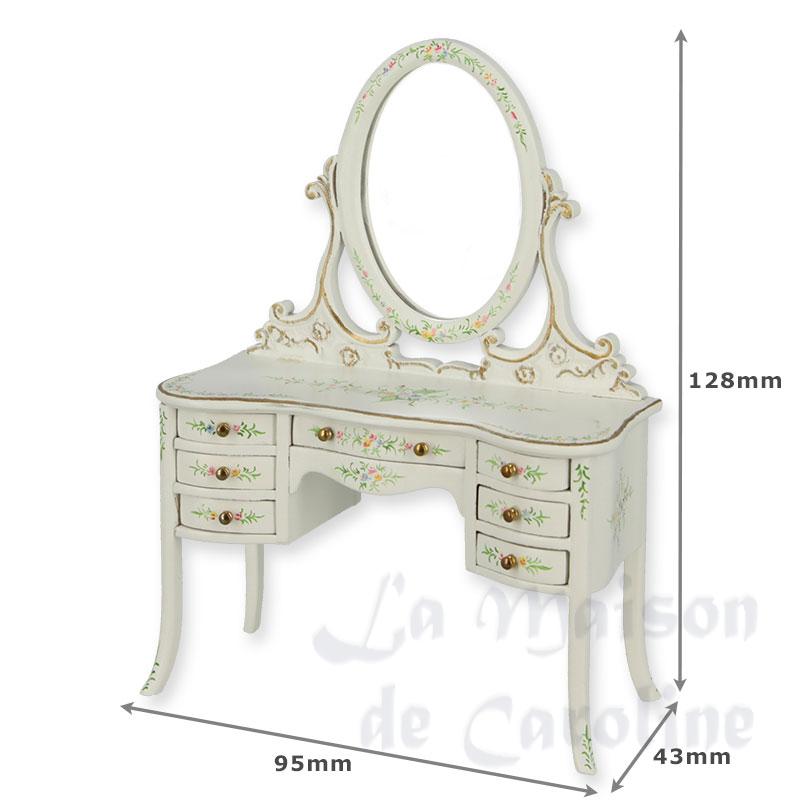 dresser ivory w/flowers miniature 1:12 Bilder 1