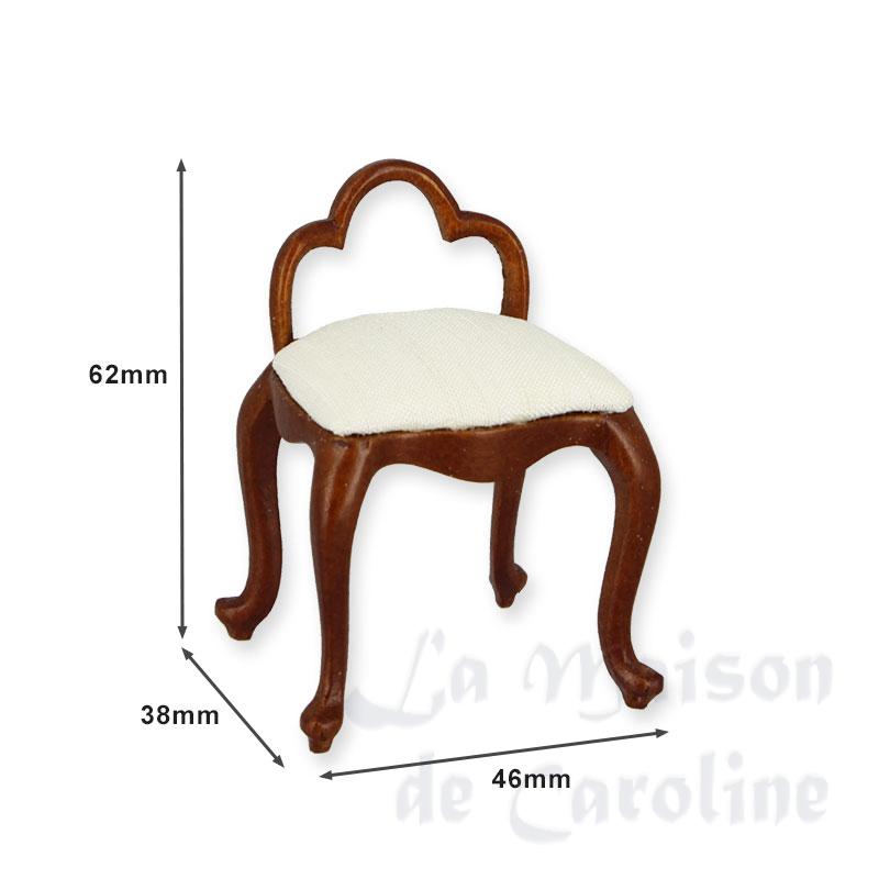 stool walnut Trianon collectible furniture 1:12 photo 2 stool walnut Trianon collectible furniture 1:12 photo 2