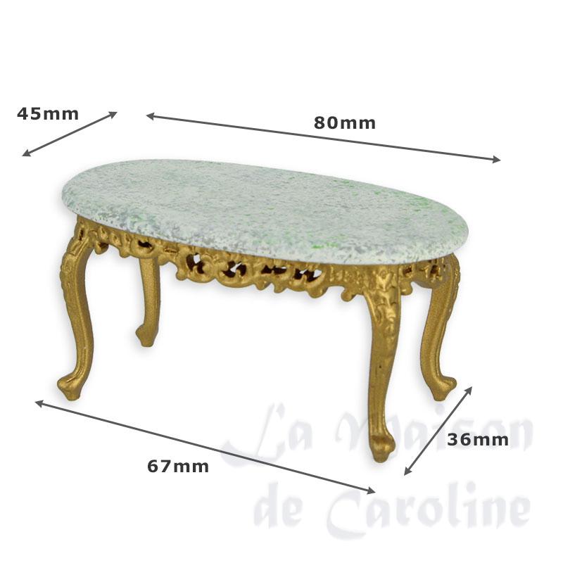 tea table gold:marble miniature 1:12 Bilder 1