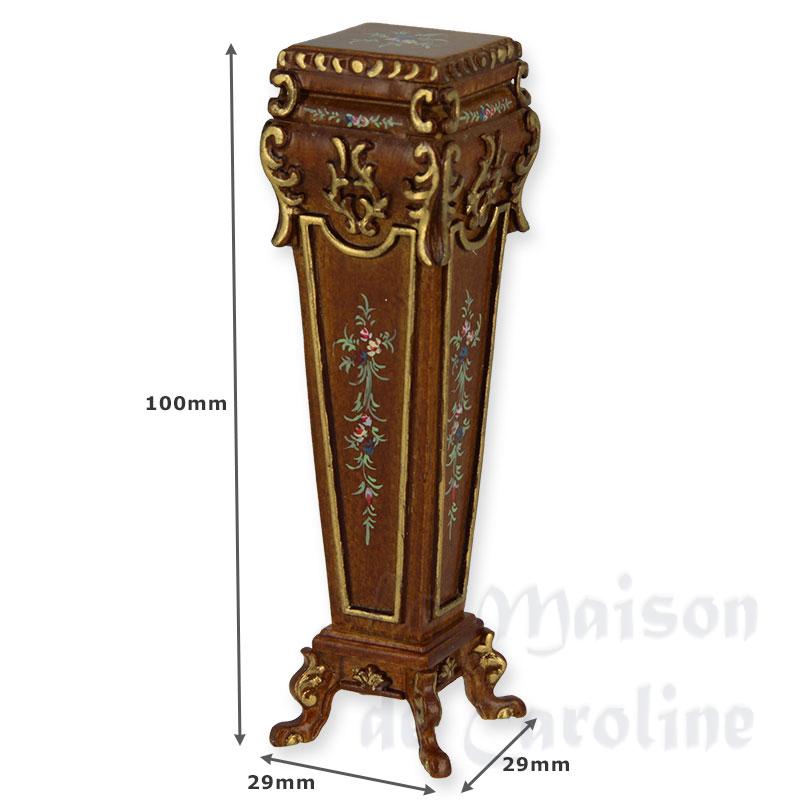 flower stand walnut-flowers miniature 1:12 Bilder 1