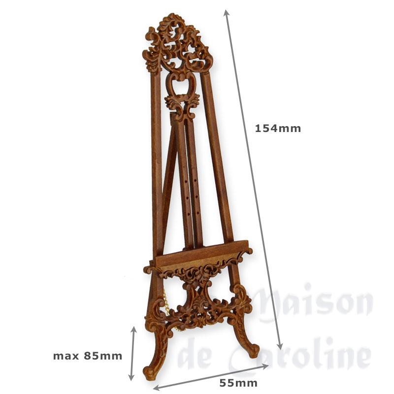 easel walnut miniature 1:12 Bilder 1