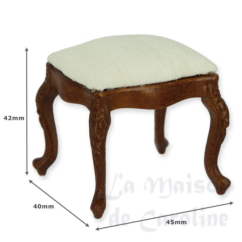 stool walnut miniature 1:12 Bilder 1