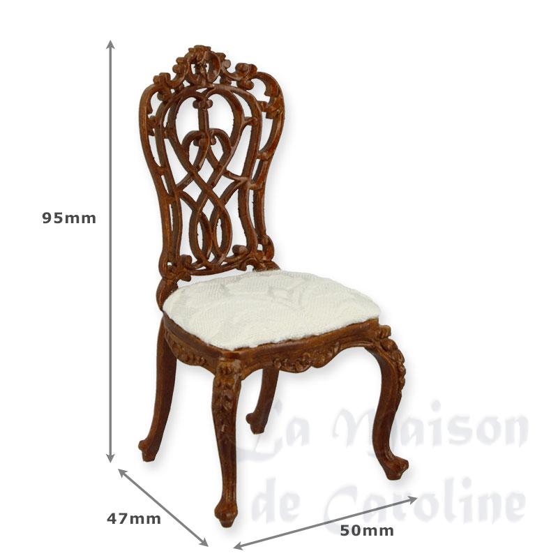 carved chair 2nd empire walnut miniature 1:12 Bilder 1