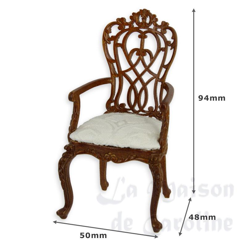 carved armchair 2nd empire walnut miniature 1:12 Bilder 1