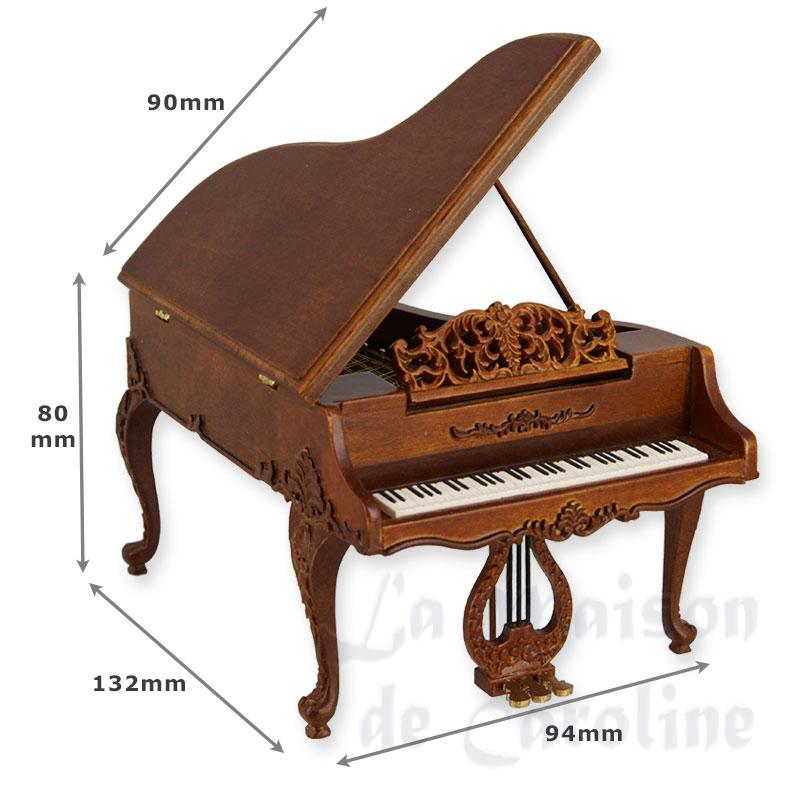grand piano l xv walnut miniature 1:12 Bilder 1