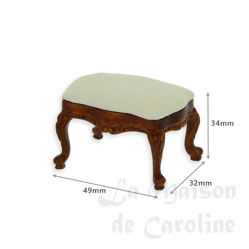 stool for grand piano l xv walnut miniature 1:12 Bilder 1