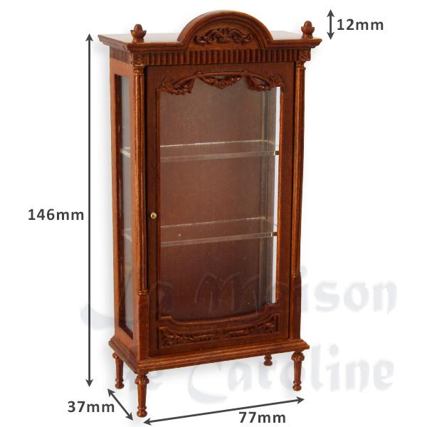 show case walnut Trianon collectible furniture 1:12 photo 2 show case walnut Trianon collectible furniture 1:12 photo 2