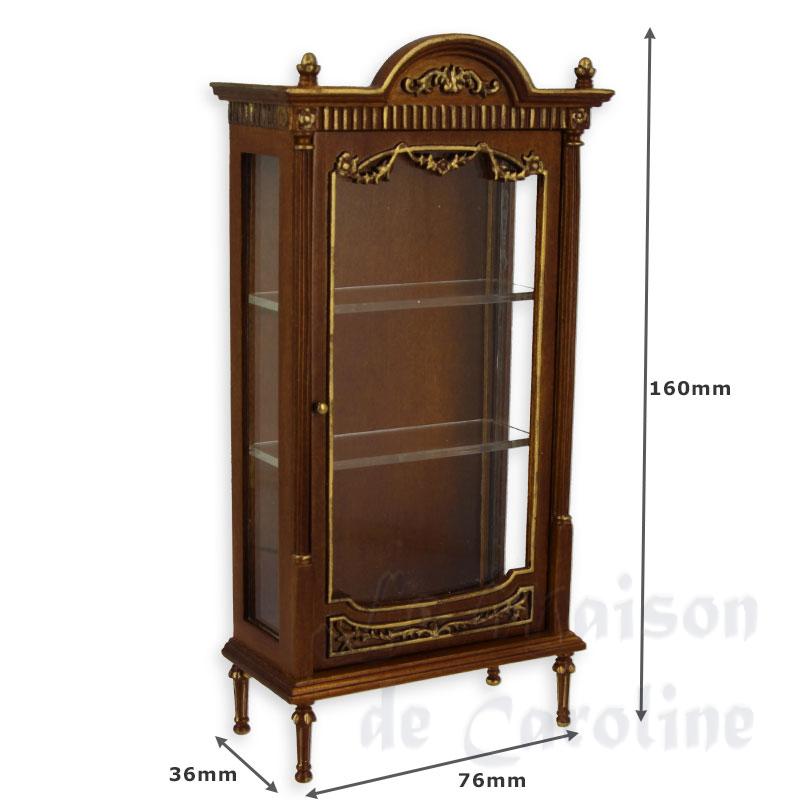 show case walnut-gold miniature 1:12 Bilder 1