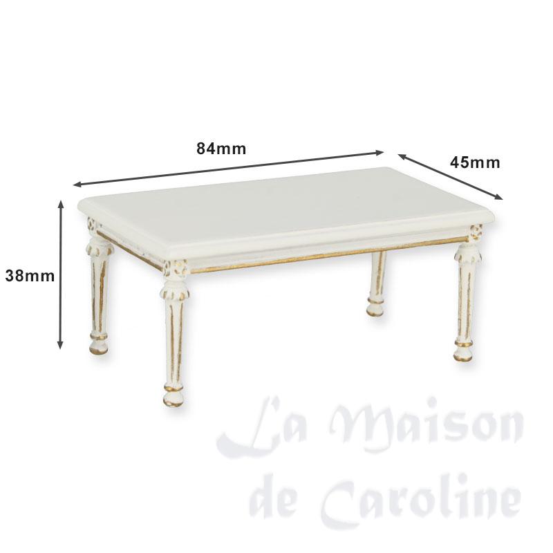 tea table ivory-gold miniature 1:12 Bilder 1