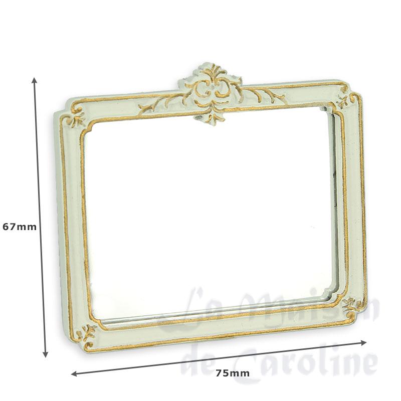 mirror ivory-gold Trianon collectible furniture 1:12 photo 2 mirror ivory-gold Trianon collectible furniture 1:12 photo 2