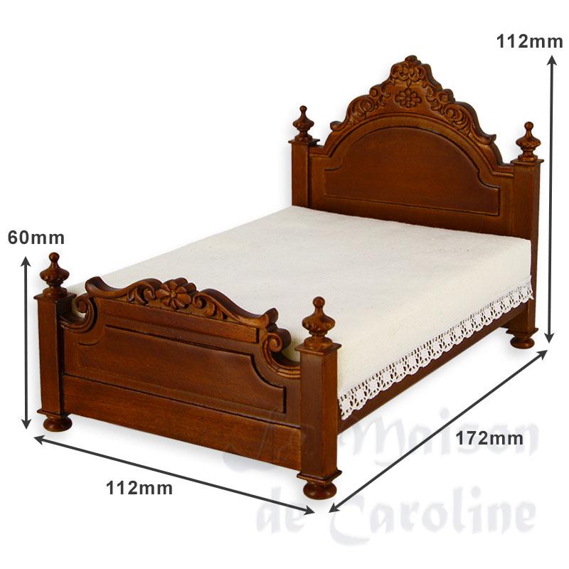 bed louis philippe walnut miniature 1:12 trianon Bilder 1