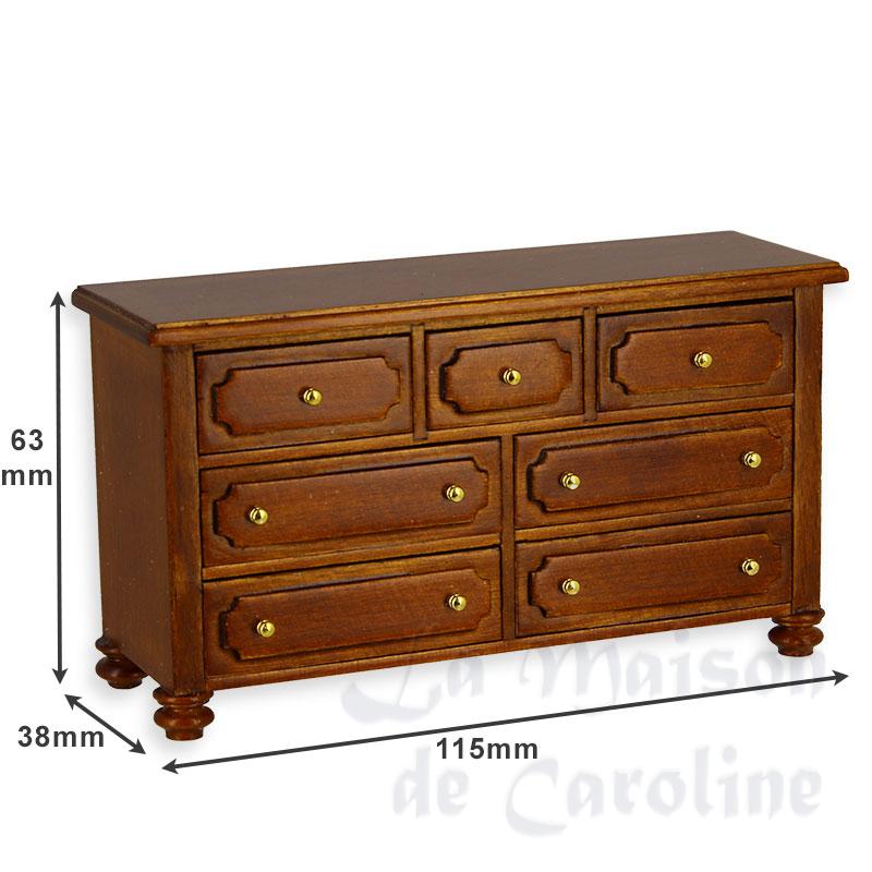 dresser louis philippe walnut miniature 1:12 trianon Bilder 1