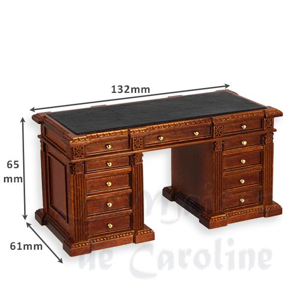 desk walnut  Trianon collectible furniture 1:12 photo 2