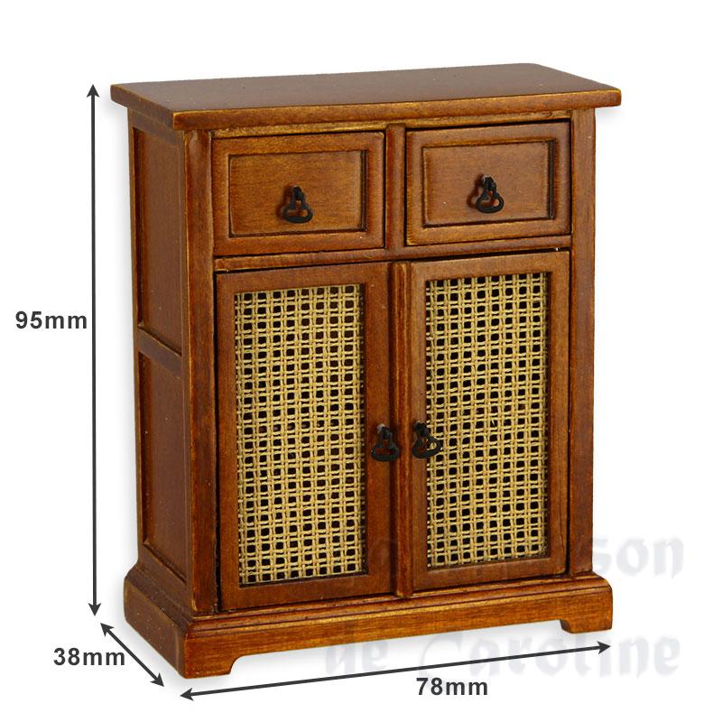 dresser louis philippe walnut miniature 1:12 trianon Bilder 1