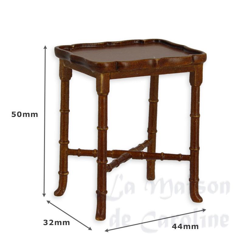 side table walnut miniature 1:12 Bilder 1