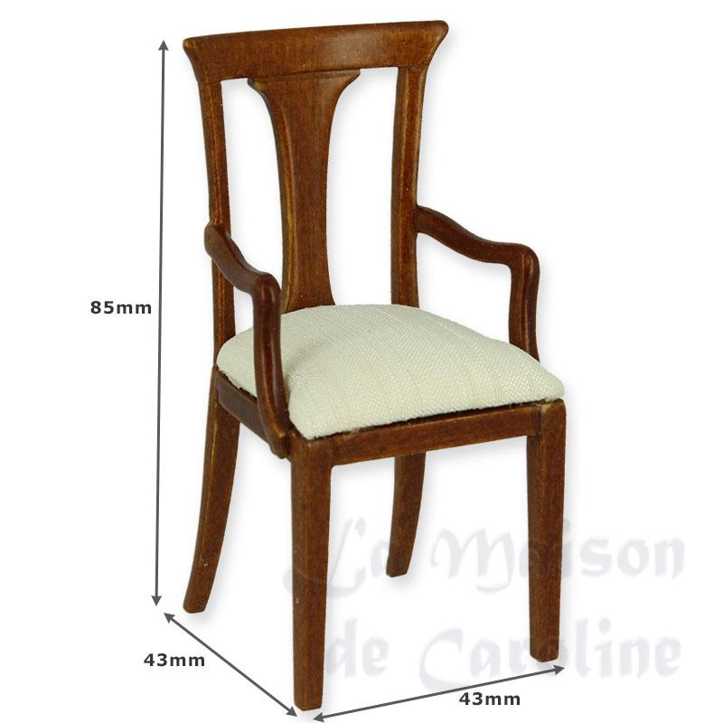 armchair walnut miniature 1:12 Bilder 1
