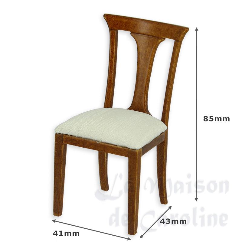 dine chair walnut miniature 1:12 Bilder 1