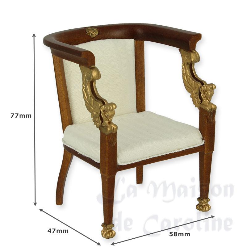 sofa seat empire walnut miniature 1:12 Bilder 1