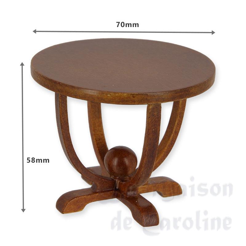 coffee table art deco walnut miniature 1:12 Bilder 1