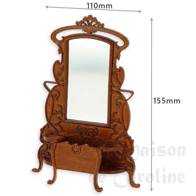 entry furniture art deco walnut miniature 1:12 Bilder 1