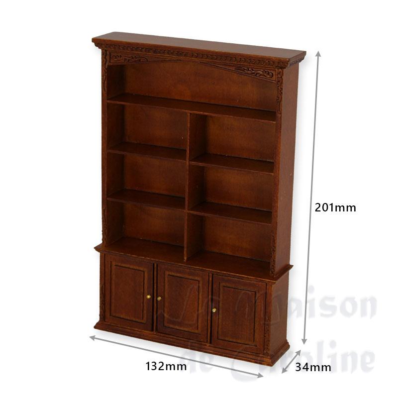 dobble bookcase l.ph. walnut miniature 1:12 Bilder 1