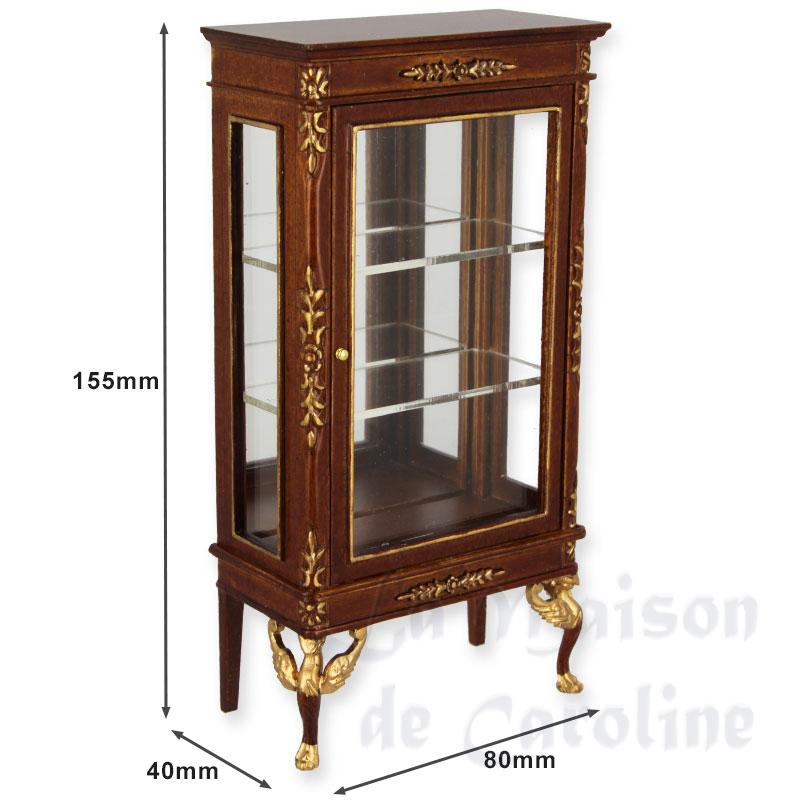 showcase walnut-gold miniature 1:12 Bilder 1