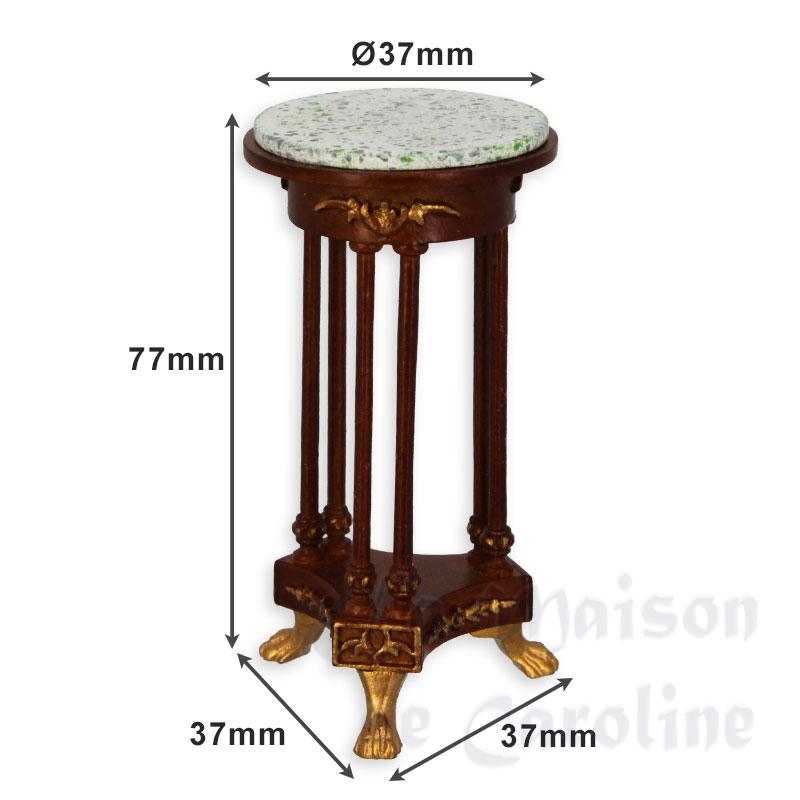 table walnut-gold marble plate miniature 1:12 Bilder 1