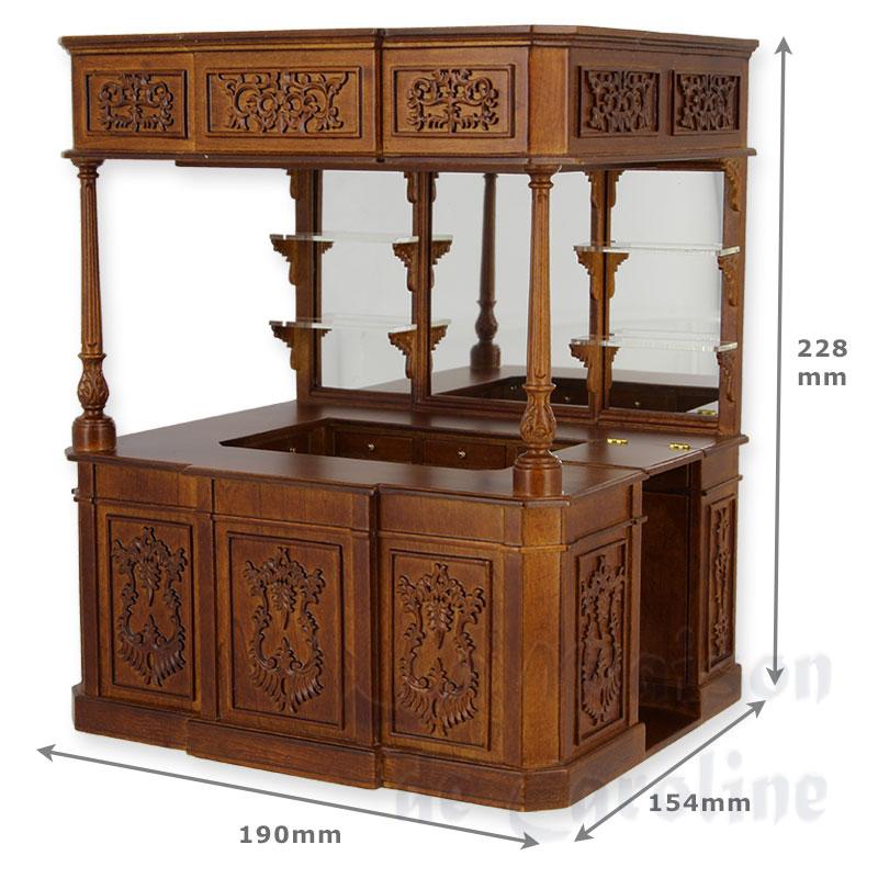bar set with miror and counter miniature 1:12 Bilder 1