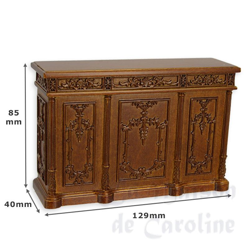 bar counter walnut miniature 1:12 Bilder 1