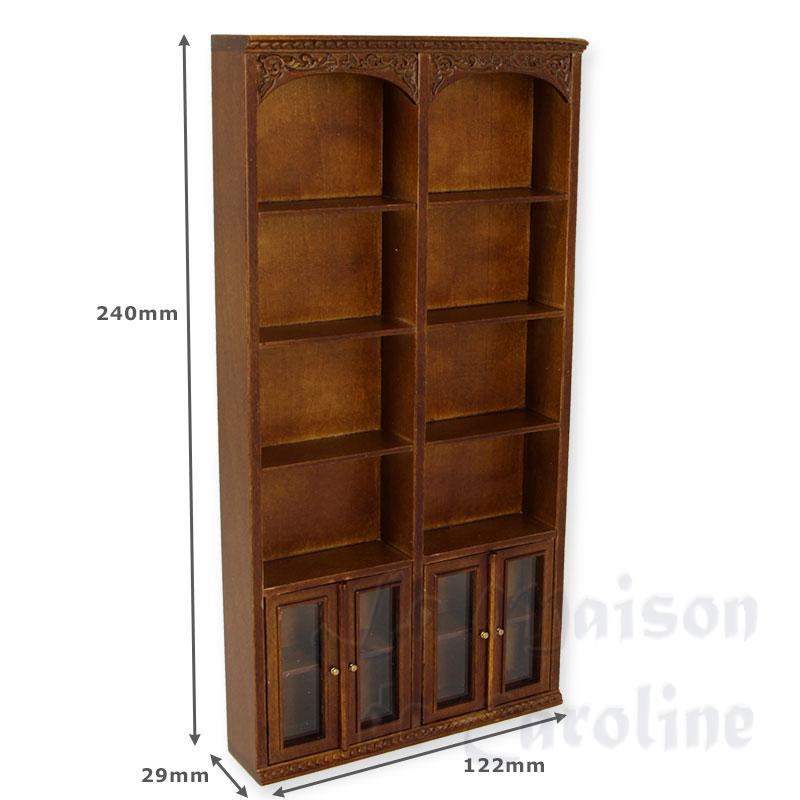 pharmacy rack 2 doors walnut miniature 1:12 Bilder 1