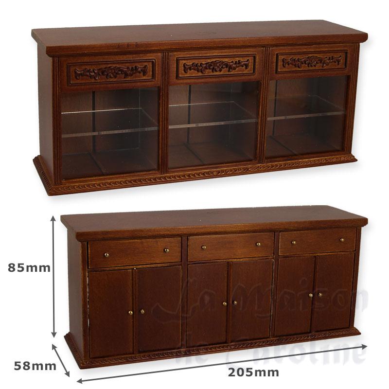 pharmacy counter walnut miniature 1:12 Bilder 1