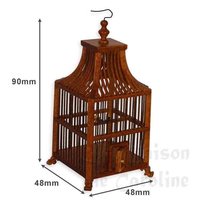 bird cage walnut  Trianon collectible furniture 1:12 photo 2