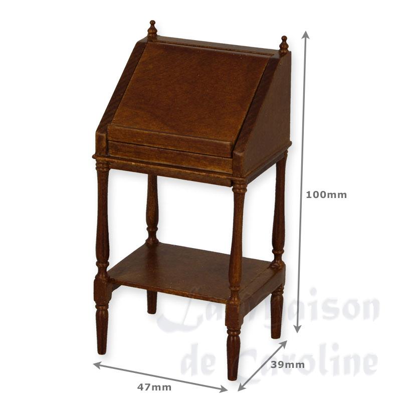 desk walnut miniature 1:12 Bilder 2