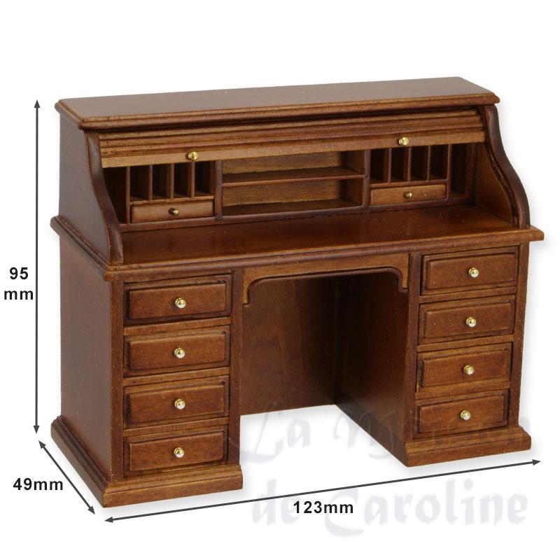 desk walnut miniature 1:12 Bilder 1