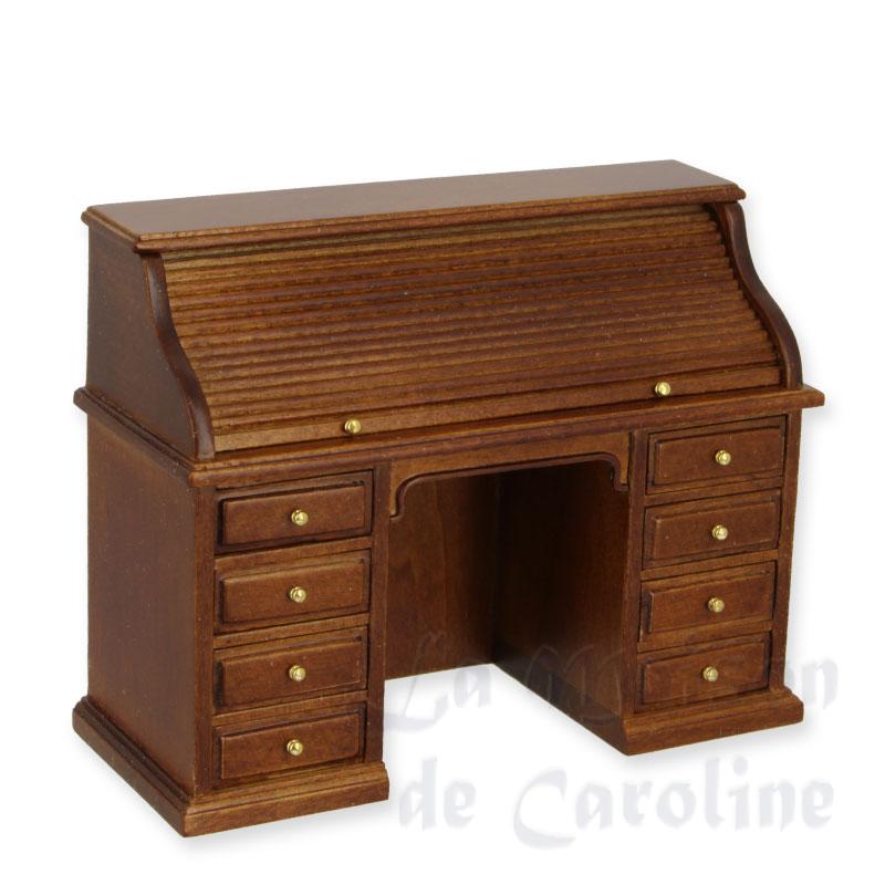 desk walnut miniature 1:12 Bilder 2