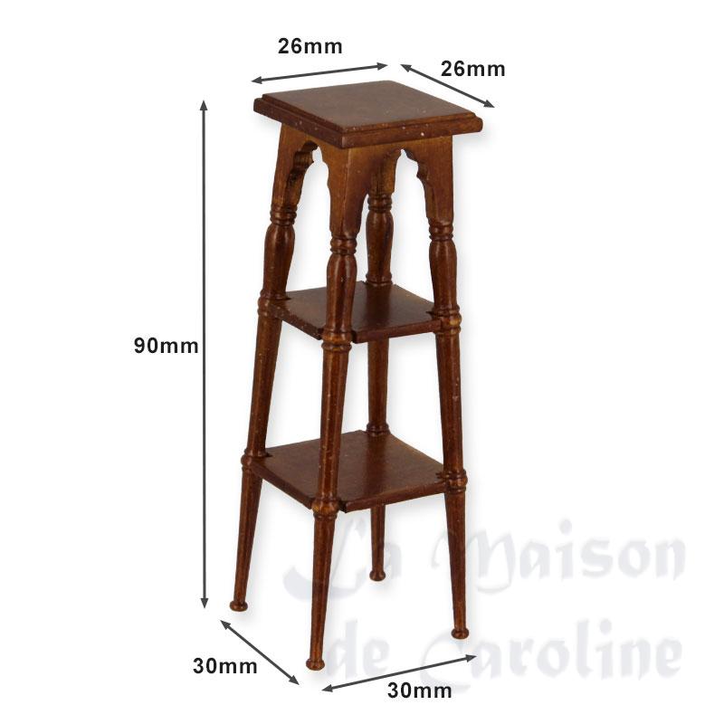 walnut high stool miniature 1:12 Bilder 1