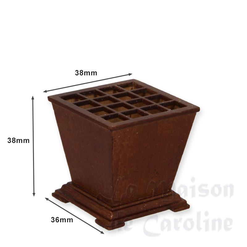 architect storage unit walnut miniature 1:12 Bilder 1