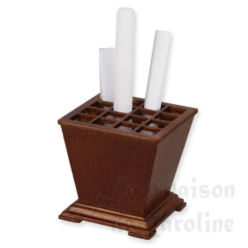 architect storage unit walnut miniature 1:12 Bilder 2