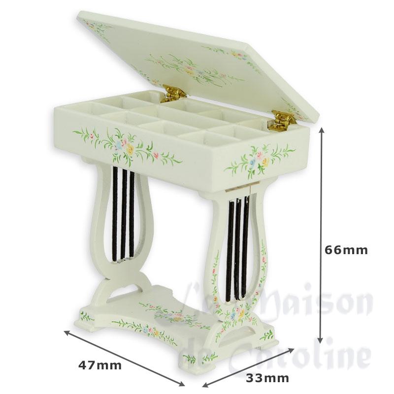 sewing table ivory lowers miniature 1:12 Bilder 1