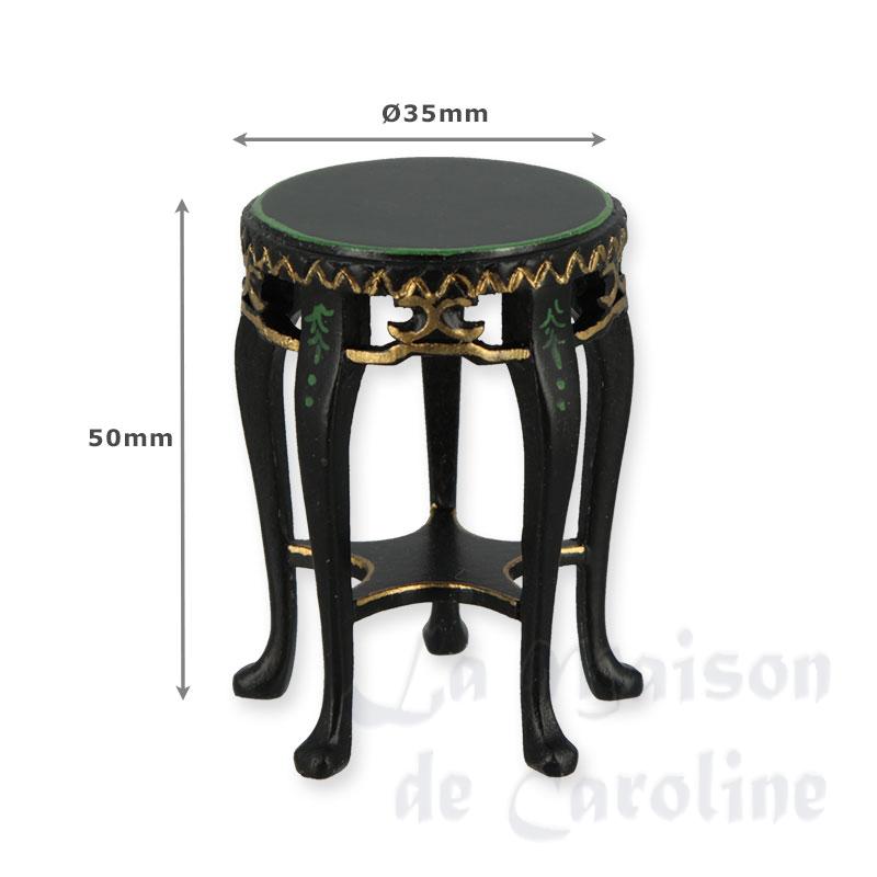 round side table black chinese paint miniature 1:12 Bilder 1
