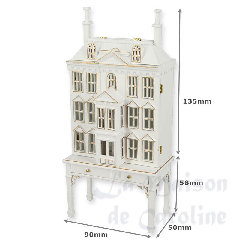 dollhouse w/table white miniature 1:12 Bilder 1