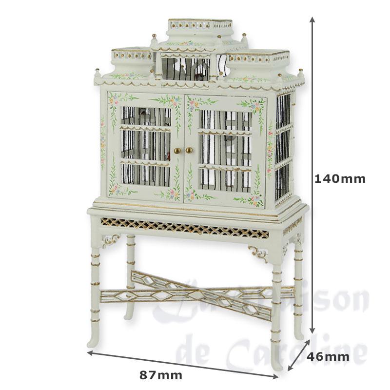 bird cage ivory flowers Trianon collectible furniture 1:12 photo 2 bird cage ivory flowers Trianon collectible furniture 1:12 photo 2