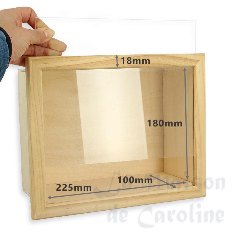 showcase (kit) wood plexi+frame miniature 1:12 Bilder 2