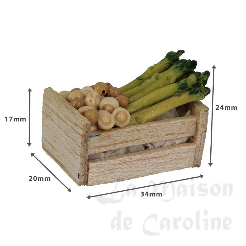 vegetables wooden crate miniature 1:12 Bilder 2