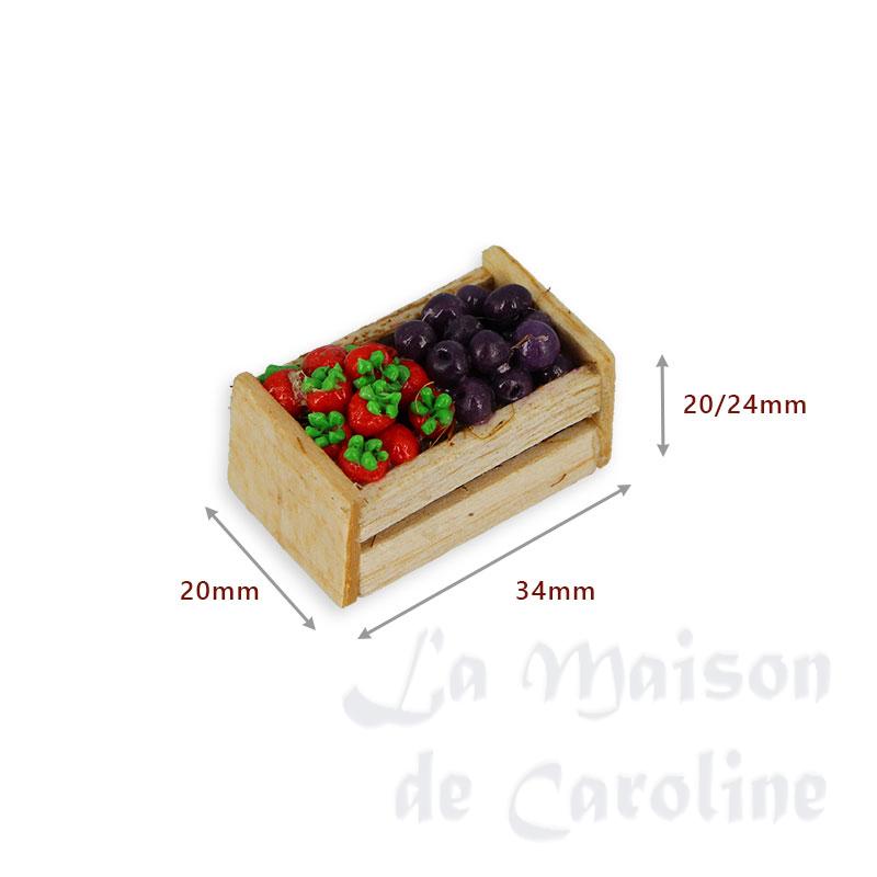 fruites wooden crate miniature 1:12 Bilder 1